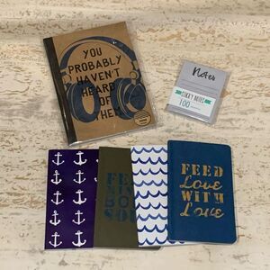 Set of blue  notebooks from target